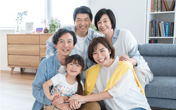 笑顔の家族